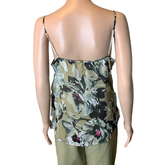 New York & Co Camisole Medium Ruffled Floral Tiered Y2K Fairy Romantic - Picture 3 of 4